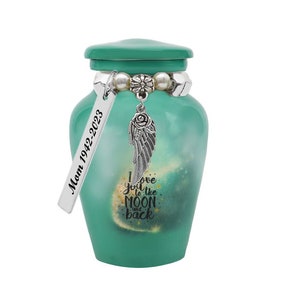 I Love You To The Moon And Back Mini Urn - Love Charms® Option