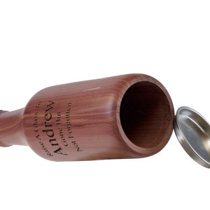 Beer Bottle Toast Scattering Urn - Personalized Hand-Turned Keepsake - Scattering & Keepsake Urn- Fast Shipping - US Craftsmanship