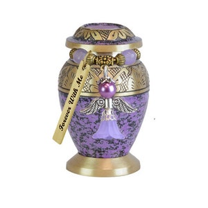 Violet Angel Mini Keepsake Urn - Love Charms® Option