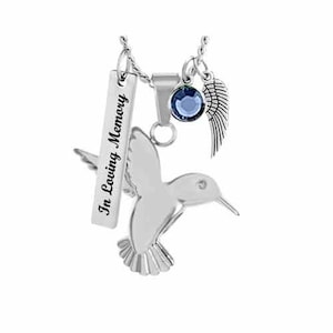 Hummingbird Ash Pendant Urn - Love Charms® Option