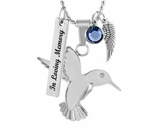 Hummingbird Ash Pendant Urn - Love Charms® Option