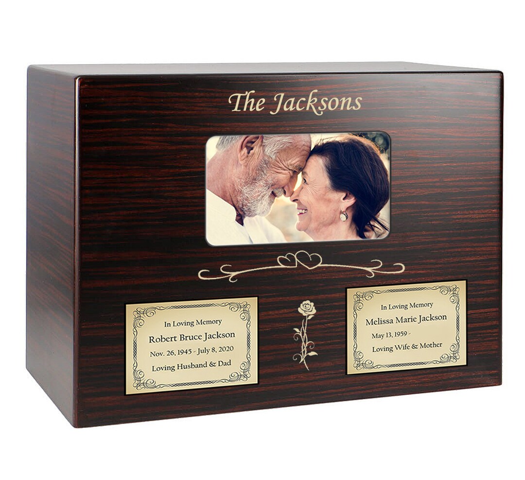 Tiger Wood Companion Photo Urn - Double Urn - for Two People - Etsy