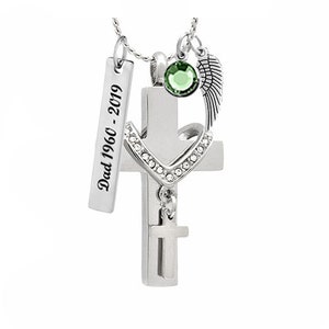Cross Of Love Pendant Urn - Love Charms® Option