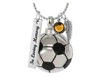 Soccer Ball Pendant Ash Urn - Love Charms™ Option