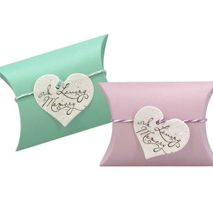 Set of 2 - Aqua or Pink Miniature Peaceful Pillow® Urn Biodegradable Urns For Water and Land Burials Urn Green Burial Council Approved