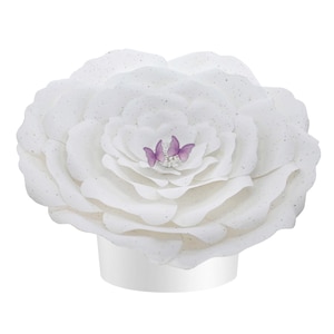 White Peaceful Petal® Flower Water Burial Adult or Companion Urn - Purple Butterfly Option