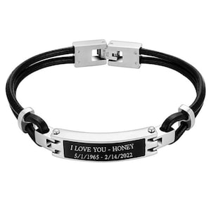 Stainless Black Bracelet Cremation Urn