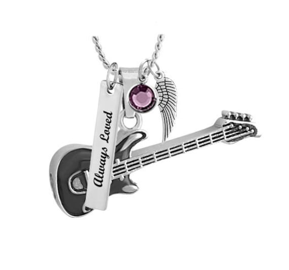 Electric Guitar Cremation Jewelry Urn 
