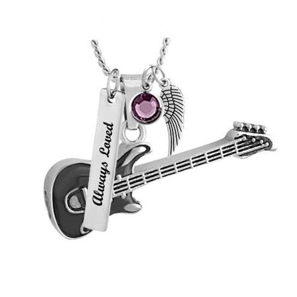 Urne à bijoux de crémation pour guitare électrique urne pour amateur de guitare expédition rapide urne gravée avec option charmes d'amour