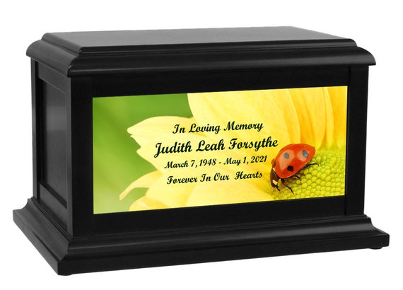 Ladybug and Sunflower Cremation Urn Etsy