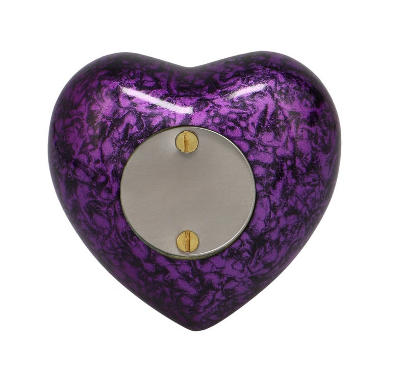 Purple Marbled Heart Keepsake Urn Stand Option Etsy