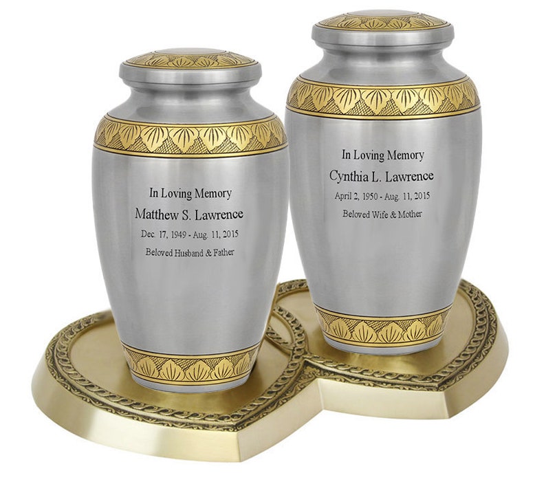 Dignity Pewter and Gold Companion Urns - Etsy