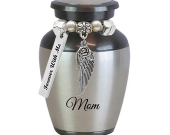 Elegance Rose Wing Mini Keepsake Urn - Love Charms® Option