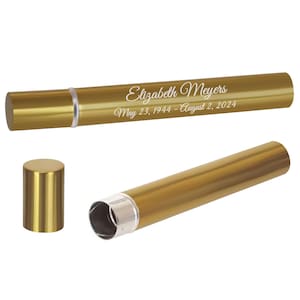 Scattering Gold Tubes For Ashes - Metal Secure Scattering Tubes - Howard Miller