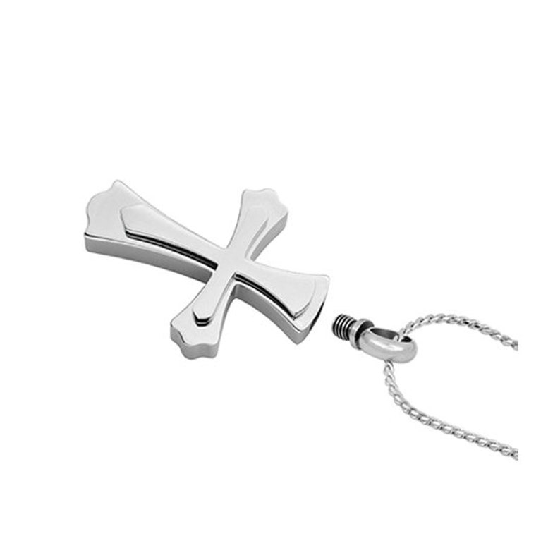Double Cross Cremation Jewelry Urn Love Charms\u2122 Option