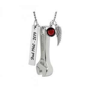 Mechanics Wrench Stainless Ash Urn - Love Charms® Option