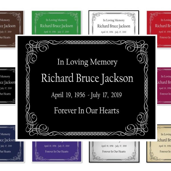 Name Plate for Wooden Urns Etsy