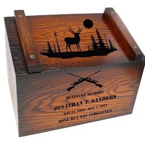 Deer Hunter Ammo Box Cremation Urn - Personalized Engraving