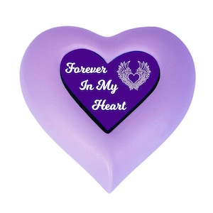 Urne souvenir coeur violette