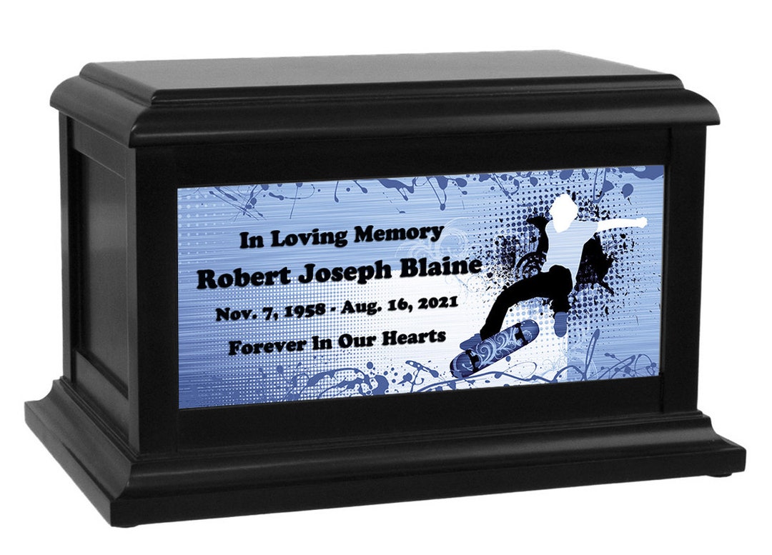 Skateboard Memories Cremation Urn Skate Boarding Adult Urn Adult Full