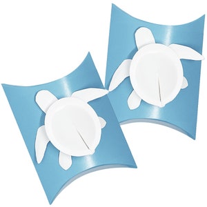 Set of 2 - Sea Turtle Blue Mini Peaceful Pillow® Water Urn -Biodegradable Urns For Water and Land Burials Urn Green Burial Council Approved