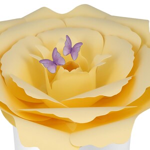 Golden Rose Peaceful Petal® Flower Water Burial Adult Urn - Purple Butterfly Option bild 2