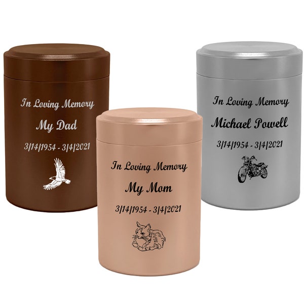 Cylinder Mini Urns - 46 Icon Options