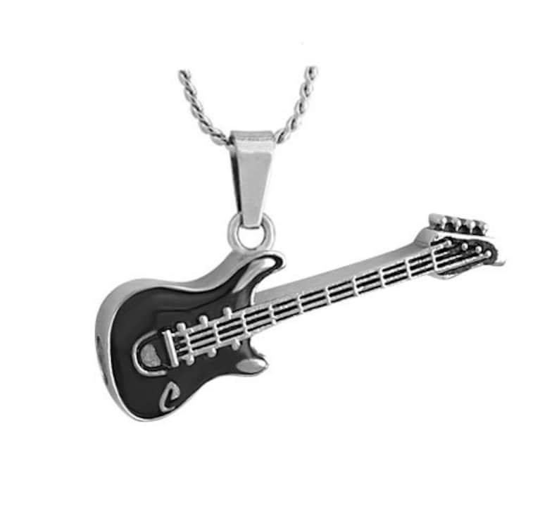 Electric Guitar Cremation Jewelry Urn Love Charms® Option Etsy