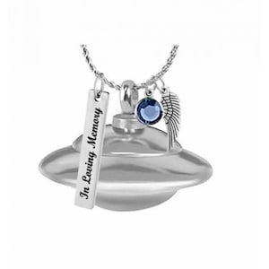 UFO Cremation Pendant Urn - Love Charms™ Option