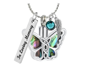 Opal Light Butterfly Ash Urn - Love Charms™ Option
