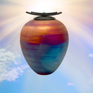 South Western Raku Cremation Adult or Medium Urn FREE SHIPPING Personalization Option