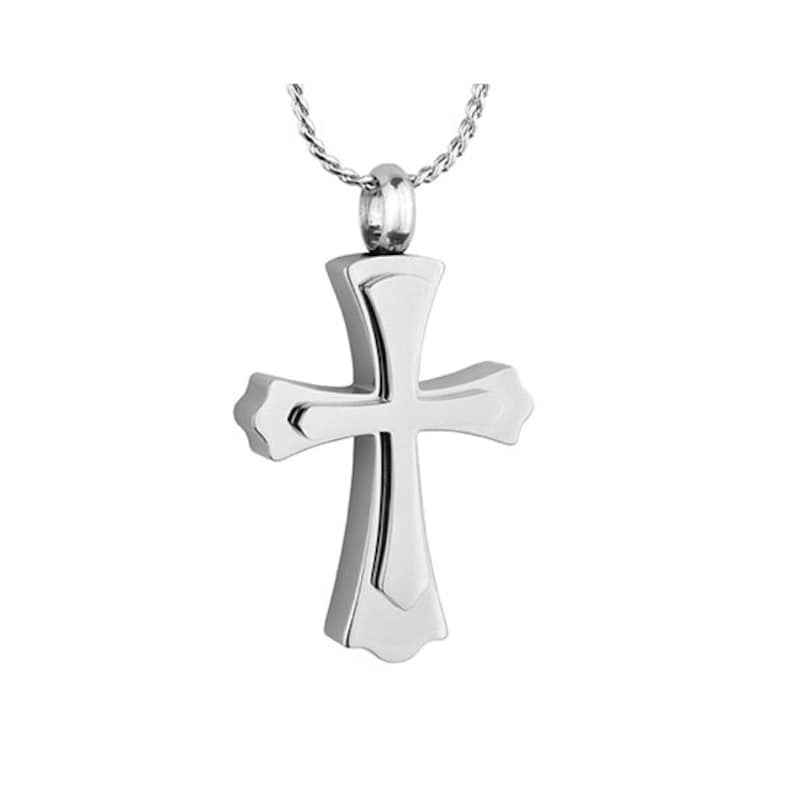 Double Cross Cremation Jewelry Urn Love Charms\u2122 Option