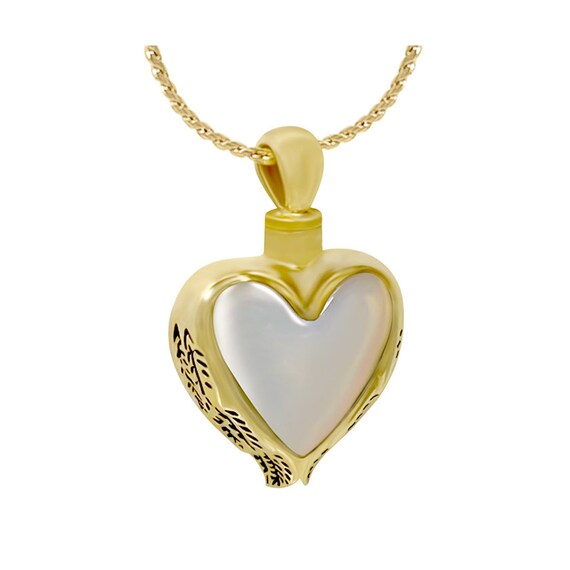14kt gold on sale cremation jewelry
