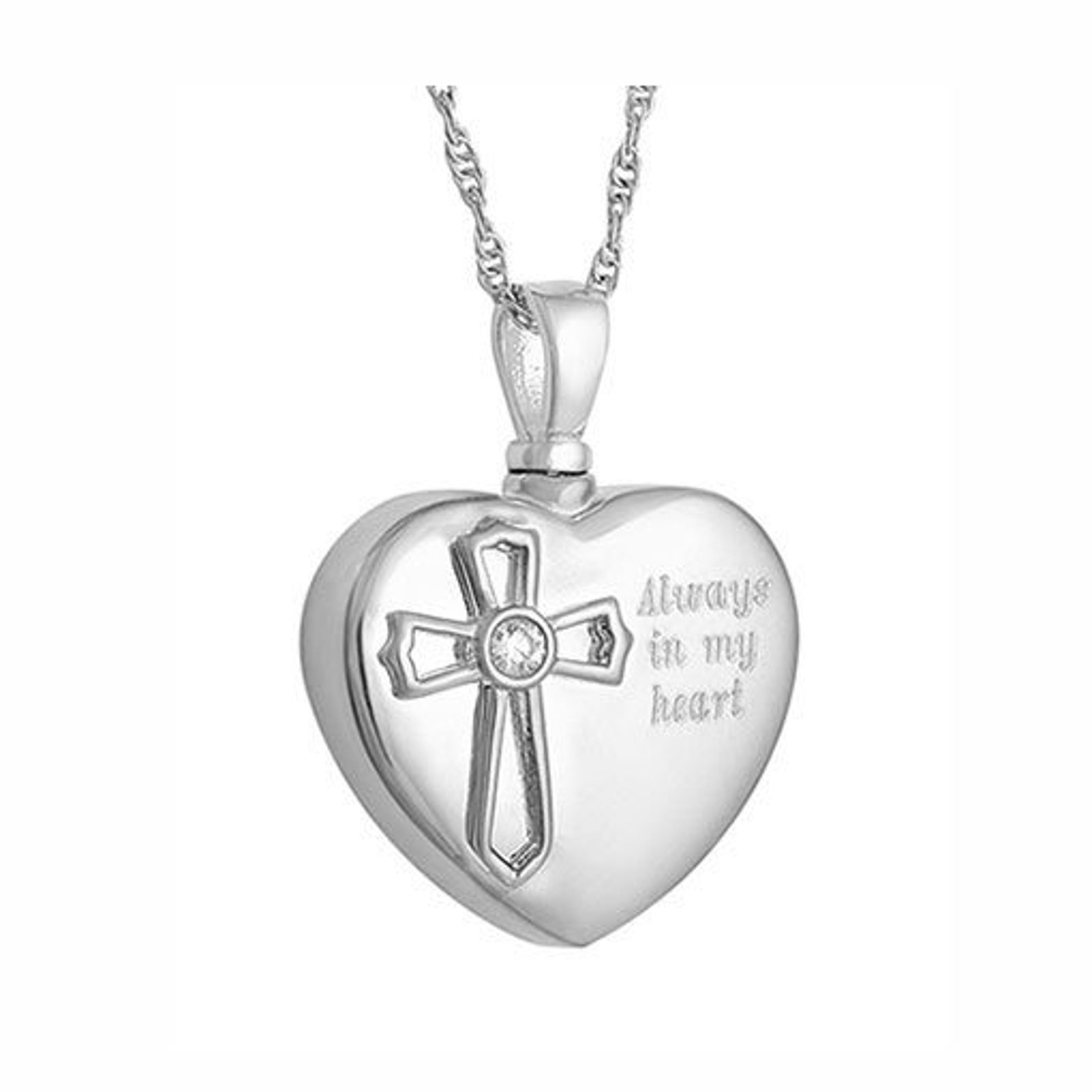 Crystal Cross Heart Always Ash Urn Love Charms™ Option | Etsy