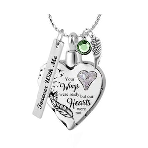 Your Wings Were Ready Violet Heart Ash Urn - Love Charms™ Option