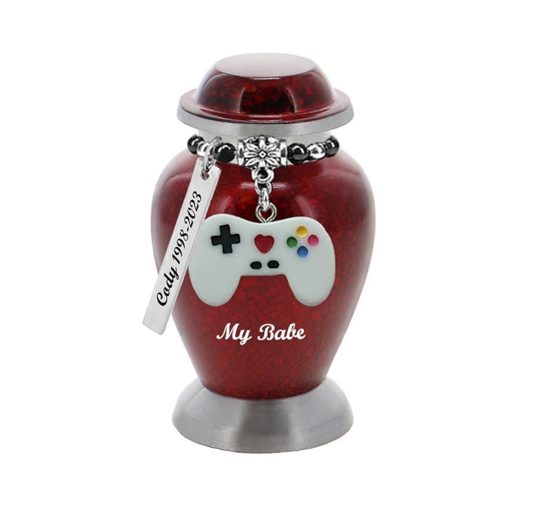 Game Controller Red Mini Urn Game Keepsake Urn Red Mini Play Urn Custom