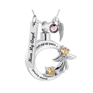 I Used to Be Your Angel Citrine Ash Jewelry Urn - Love Charms Option