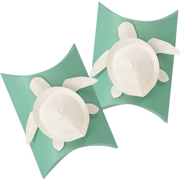 Set of 2 - Sea Turtle Green Mini Peaceful Pillow® Water Urn -Biodegradable Urns For Water and Land Burials Urn Green Burial Council Approved