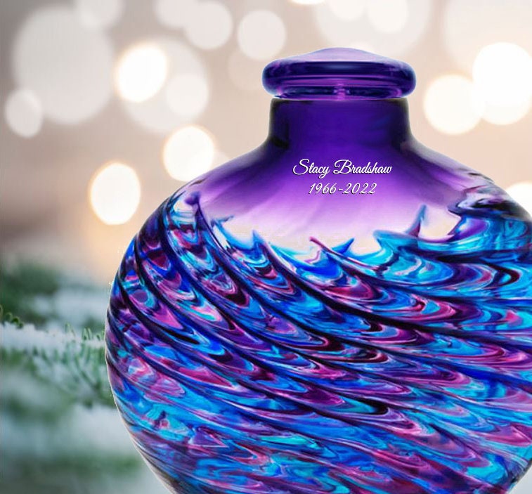Purple Galaxy Mosaic Glass Urn – Laser Engraved, Made in USA - Etsy