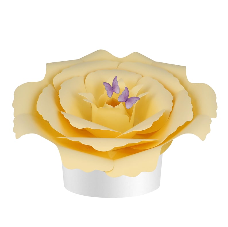 Golden Rose Peaceful Petal® Flower Water Burial Adult Urn - Purple Butterfly Option bild 6