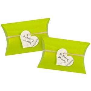 Set of 2 - Lemon Lime Miniature Peaceful Pillow® Urn - Biodegradable Urn For Water and Land Burials - Green Burial Council Approved