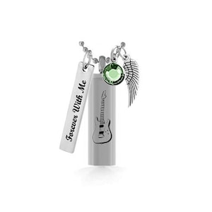 Electric Guitar Cylinder Pendant Urn - Love Charms™ Option