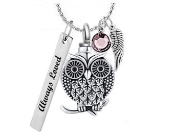 Owl of Love Cremation Jewelry Urn - Love Charms™ Option