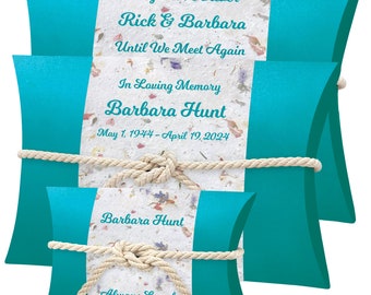 Coral Beach Peaceful Pillow® Water Burial Cremation Urn - Biodegradable Water Burial At Sea Urn - Ocean Wide River Urn