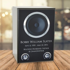 Speaker Cremation Adult Urn - Music & Entertainment Urn - Free Personalization - Free Shipping