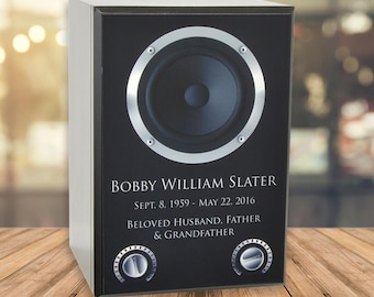 Speaker Cremation Adult Urn - Music & Entertainment Urn - Free Personalization - Free Shipping