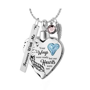 Your Wings Were Ready Teal Heart Ash Urn - Love Charms™ Option