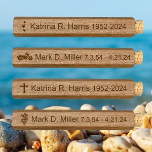 Wood Scattering or Keepsake Ashes Tube - Handmade - Engraving Option