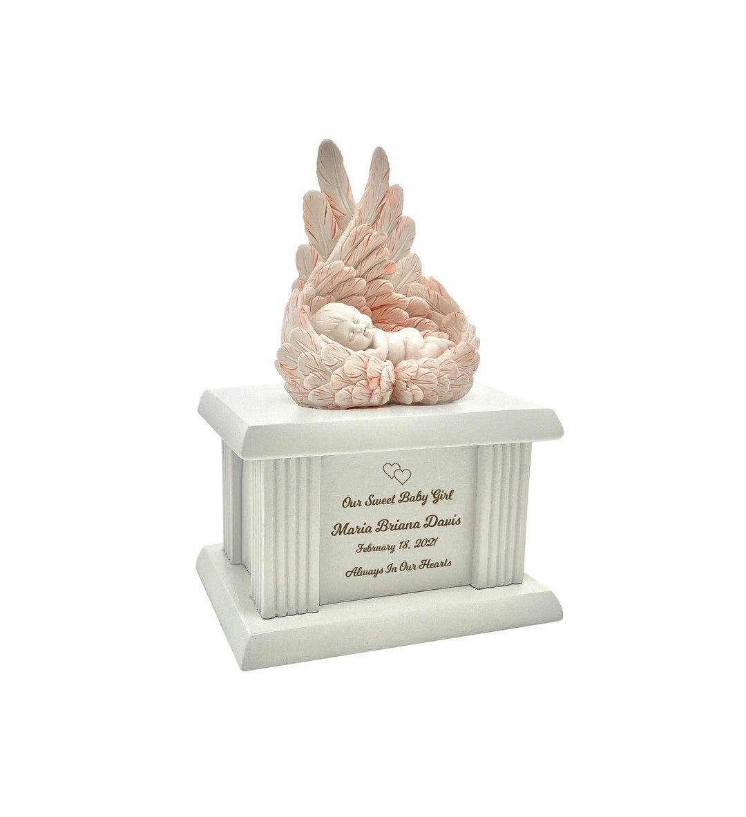 New Born Angel Pink Infant Urn - Fast Shipping Option - Etsy