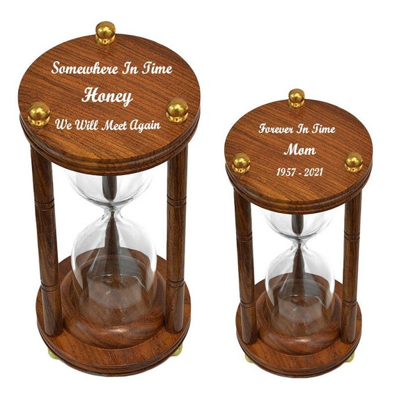 Eternal Hourglass Walnut Keepsake Urn Etsy